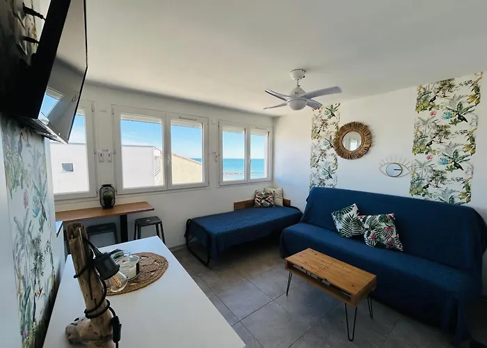 Estudio 1Ere Ligne Vue Mer ,Place De Parking Privee Acces A La Plage De La Residence 3Eme Etage
